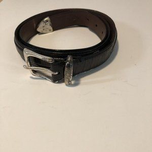 Vintage FOSSIL Casual Black Leather Belt Size 105/42